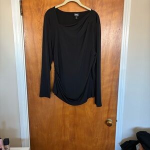 INC International Concepts Women's Black Long Sleeve Top